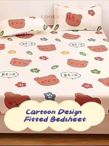 DORAMILL Children Design 4in1 Queen/2in1 Single Cotton Fitted Bedsheet Set Getah Keliling Pillow Bolster Cadar Murah V#5