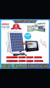 BOSCA 5 Year Warranty 40W Heavy Duty Solar Led Outdoor Flood Light Street Lamp IP65 Waterproof With Remote BOSCA-S01-40W