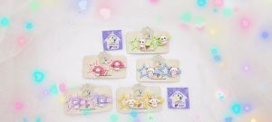Set 2 kẹp tóc bé gái mỏ vịt ngôi sao hoạt hình xinh xắn phụ kiện tóc mái nữ cao cấp - thương hiệu Vợ Chồng Tôi