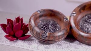 ตลับไม้กลม ตลับไม้ใส่ของ กล่องไม้ กล่องไม้วินเทจ กล่องใส่เครื่องประดับ กล่องจิ๋ว ของขวัญ ของขึ้นบ้านใหม่ ของชำร่วย ที่เขี่ยบุหรี่