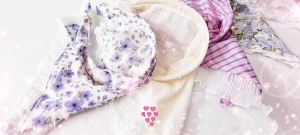 Khăn trùm đầu vải tam giác viền bèo có cài băng đô nhiều mẫu phụ kiện tóc cài băng đô bé gái xịn sò - thương hiệu Vợ Chồng Tôi