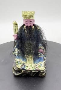 CHOP TAN LAM HIN Zuoshan Lu Dong Bin K-Grade Pearls 陈南兴/31/2"坐山呂洞賓K级珍珠