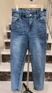 Celana Jeans Highwaist Skinny 7/9 Wanita Stretch Acid Blue Jumbo Jinsholic Tessas Size 28-38