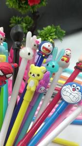 🔥V.5🔥ปากกาเจลรวมฮิตลายการ์ตูน 🔥เจลสีน้ำเงิน✔️พร้อมส่ง เครื่องเขียน ราคาส่ง หัวการ์ตูนน่ารัก เจลน้ำเงิน