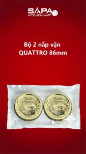 Bộ 2 nắp vặn Quattro bằng thiếc 86mm - Bormioli Rocco - Italy