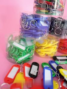 BF-C1102 Tag Gantungan Kunci Label Nama Ganci Plastik / Keychain Ring Name Tag Key Ring / Gantungan