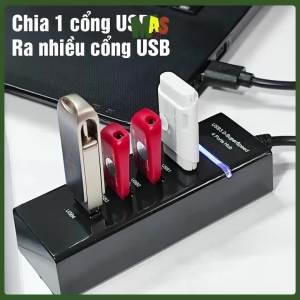 Hub USB 4 Cổng 3.0 Tốc độ cao Bộ chia USB ra nhiều cổng cắm nhiều thiết bị cắm chuột bàn phím usb dữ liệu