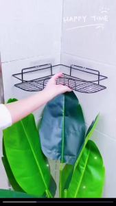 ที่วางของเข้ามุมสามเเหลียม ชั้นวางของในห้องน้ําชั้นวางของติดผนังเข้ามุม ชั้นวางของในห้องน้ํา ชั้นวางของ ไม่ต้องเจาะผนัง