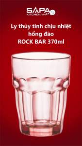 Bộ 6 Ly Thủy Tinh Rock Bar Bormioli Rocco 418980B03321990 (370ml / Ly) - Hồng Đào