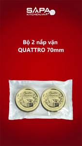 Bộ 2 nắp vặn Quattro bằng thiếc 70mm - Bormioli Rocco - Italy