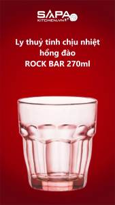 Bộ 6 Ly Thủy Tinh Rock Bar Bormioli Rocco 418950B03321990 (270ml / Ly) - Hồng Đào