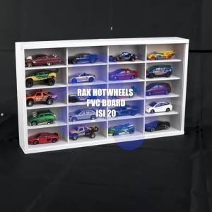 RAK HOTWHEELS ISI 20 TANPA LOGO KOTAK PVC BOARD