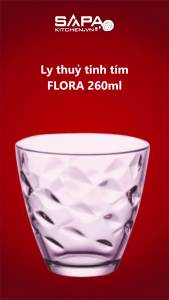 Bộ 6 Ly Thủy Tinh Flora Bormioli Rocco 384410V42021990 (260ml / Ly) - Tím