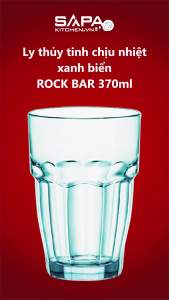 Bộ 6 Ly Thủy Tinh Rock Bar Bormioli Rocco 418970B03321990 (370ml / Ly) - Xanh Biển