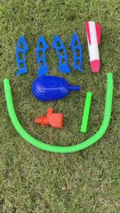 Childrens aerial stepping rocket launcher luminous rocket launcher outdoor sports childrens game set