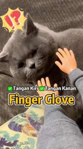 POODEE PETS Malaysia Funny Cat Dog Left and Right Hand Massage Finger Glove Pet Brush Glove Cat Dog Finger Glove Toys Mainan Kucing