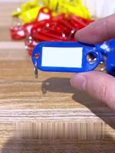 ONE-C1102 Tag Gantungan Kunci Label Nama Ganci Plastik / Keychain Ring Name Tag Key Ring