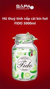 Hũ Thủy Tinh Nắp Cài Kín Hơi Fido Bormioli Rocco 149250M02321991 (3000ml)