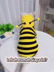 POODEE PETS Malaysia Japanese Style Dog Cat Costume Clothes Cute Sweet Sweatshirt Bee Small Medium Pets Dogs Cats Pakaian Kucing