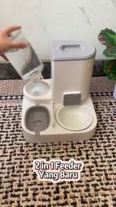 POODEE PETS Malaysia Automatic 3.2L Large Capacity 2 in 1 Style Feeder Dog Cat Water Dispenser Bekas Makanan Pet Supplies Food Bowl