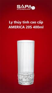 Bộ 6 ly thủy tinh cao cấp America20s 400ml - Bormioli Rocco - Italy