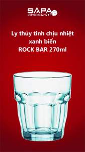Bộ 6 Ly Thủy Tinh Rock Bar Bormioli Rocco 418940B03321990 (270ml / Ly) - Xanh biển