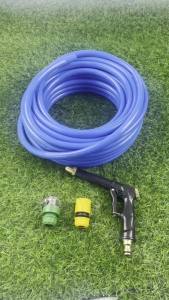 สายยางรดน้ำ4หุน1/2"เเถมหัวฉีด  ทนทาน ยืดหยุ่น อเนกประสงค์  ต่อก๊อก ผลิตจากโรงงานมาตรฐา สายยางPVCเกรดA+++ นุ่มเด้งรถเหยียบไม่แตกไม่เป็นตะไคร่ สายยางล้างรถ 10M/15M/20M/30M