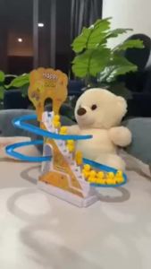 Duck Climb Stairs Duck Roller (Without Battery)Electric Track Sliding Stairs Roller Coaster Toy Toddler Indoor Toy with LED Flashing Light