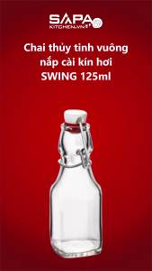 Chai Thủy Tinh Vuông Swing Bormioli Rocco - 0125 Lít