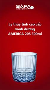 Bộ 6 ly thủy tinh cao cấp America20s 300ml màu xanh dương - Bormioli Rocco - Italy Ly Uống Nước Bằng Thủy Tinh Cho Gia Đình - Lazada
