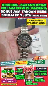 CASIO ORIGINAL - CASIO EFV-540D-1AVUDF - MEN RO - Stainless Steel - Jam dunia JD18ST