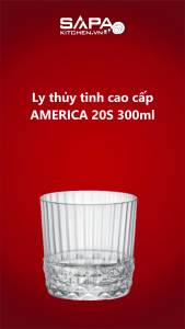 Bộ 6 ly thủy tinh cao cấp America20s 300ml - Bormioli Rocco - Italy