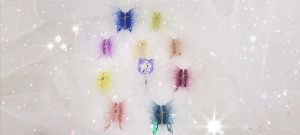 Kẹp tóc nữ hàn quốc cute phụ kiện bé gái kẹp càng cua nhiều răng trung gắp tóc bướm nhám loang màu siêu đẹp - thương hiệu Vợ Chồng Tôi