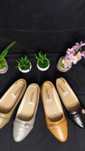 COD - Sepatu FlatShoes Wanita Balet Korea Variasi Bunga Sol Karet Anti Slip Size 37 - 40