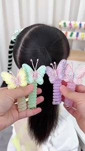 ED - IKATAN RAMBUT TWIST SPIRAL ANAK MODEL KUPU-KUPU GAYA KOREA / AKSESORIS IKAT RAMBUT ANAK
