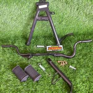 B&C - Step Postep Bostep Footstep Pijakan Kaki Depan Supra x Lama Supra Fit Lama 100 110 cc Set Standar Standart 2 Jagang Jagrak Tengah Supra x Supra Fit Lama HITAM / Postep Bastep Supra x Supra Fit Lama 100 cc