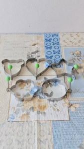 พิมพ์ไข่ดาว พิมพ์ทอดไข่ พิมพ์แพนเค้ก พิมพ์ขนม (สแตนเลส) (มี5ลายให้เลือก) ขนาด ดาว/วงกลม/หัวใจ/มิกกี้เมาส์/ดอกไม้ (ตราTK)