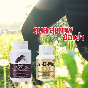 ชุด2 กระปุก น้ำมันปลากิฟฟารีน 1000mg ดีเอชเอ โอเมก้า3 EPA Giffarine Fishoil   แคลเซียม กระดูก กิฟฟารีน แคลดีแมก 600 mg Caldmag 600