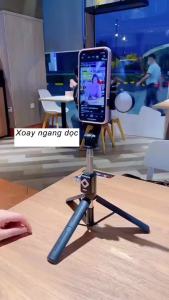 Gậy Chụp Hình 3 Chân Điều Khiển Từ Xa B11S-Gậy Tự Sướng Bluetooth Cao 110cm-Gậy Chụp Ảnh Livestream-Giá Đỡ Điện Thoại Selfile Có Đèn