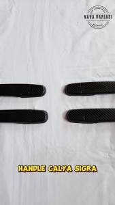 Cover Door Handle Calya Sigra 2016 - 2022 Pegangan Pintu Mobil Calya Sigra 2016 - 2022 Carbon Glossy