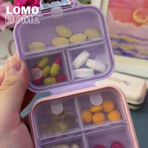 Hộp đựng thuốc di động mini LOMO 7 ngày chống ẩm hộp chia thuốc 7 ngăn nhỏ gọn dễ dàng mang theo