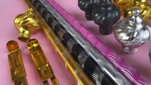Batang besi gorden hordeng rollet gordyn fullset tersedia 50 cm sampai 200 cm 2 bracket 2 tutup