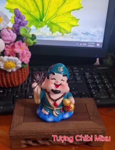 Tượng Phật Hồ Tế Dân Chibi 9cm Trang Trí Phong Cách Việt Nam