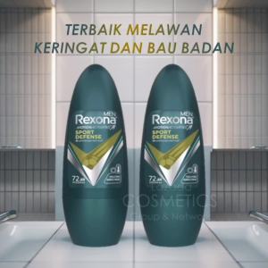 REXONA MEN Deodorant Roll On Sport Defense Terbaik Melawan Keringat dan Bau Badan BPOM