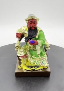 CHOP TAN LAM HIN Wenwu Guan Gong K Grade Pearl Color 陈南兴/文武关公K级珍珠彩