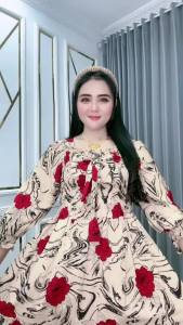 Dress Wanita Semuk Pita Chelsea Katun Rayon