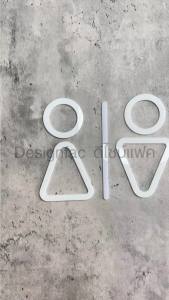 ป้ายห้องน้ำอะคริลิคมินิมอล WM ป้ายสุขาชายหญิง ป้ายติดหน้าห้องน้ำ สไตล์โมเดิล มินิมอลลอฟท์Designfac