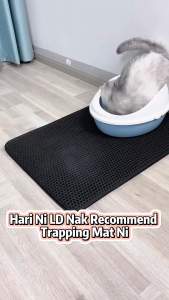 POODEE PETS Malaysia Extra Large 55x75cm Washable Double Layer Pet Cat Litter Mat Trapping Mat Premium Kucing Waterproof Non-slip