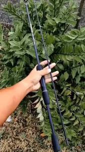 Joran Pancing 2 Bagian Spinning Casing 1.8M 2.1M Memancing Murah Joran Pancing Portabel Tongkat Pancing Lempar Berputar Serat Karbon