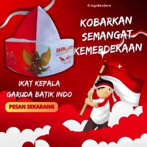 IKAT KEPALA MERAH PUTIH ANAK DAN DEWASA
